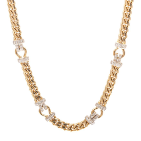 Italian Vesco Cuban Link Diamond Choker