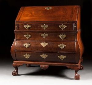 Chippendale-Mahogany-Bombe-Front-Desk