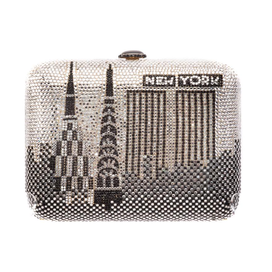 A JUDITH LEIBER NEW YORK SKYLINE MINAUDIERE